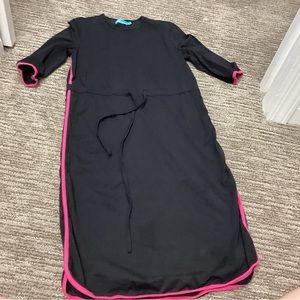 Pink and black dress